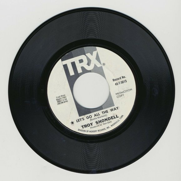 Troy Shondell - Let's Go All The Way / Let Me Love You 1968 TRX Promo 7" Single - Picture 1 of 2